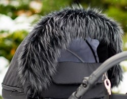 Prikaži podrobnosti za Krzno za strehico otroškega vozička BLACK Slika Krzno za strehico otroškega vozička BLACK