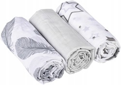 Prikaži podrobnosti za Tetra plenice muslin 3 kom GREY Slika Tetra plenice muslin 3 kom GREY