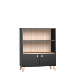 Prikaži podrobnosti za Colette Anthracite široka odprta komoda Slika Colette Anthracite široka odprta komoda