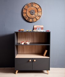 Prikaži podrobnosti za Colette Anthracite široka odprta komoda Slika Colette Anthracite široka odprta komoda