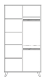 Prikaži podrobnosti za Colette Grey 2-delna omara Slika Colette Grey 2-delna omara