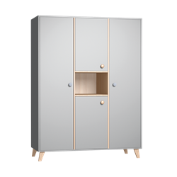 Prikaži podrobnosti za Colette Grey 3-delna omara Slika Colette Grey 3-delna omara