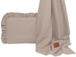 Prikaži podrobnosti za Komplet odeja in vzglavnik iz muslina dots BEIGE Slika Komplet odeja in vzglavnik iz muslina dots BEIGE