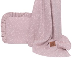 Prikaži podrobnosti za Komplet odeja in vzglavnik iz muslina dots DIRTY PINK Slika Komplet odeja in vzglavnik iz muslina dots DIRTY PINK