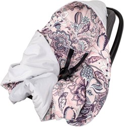 Prikaži podrobnosti za Dvostranska odeja Velvet za lupinico BOHO PINK & GRAY Slika Dvostranska odeja Velvet za lupinico BOHO PINK & GRAY