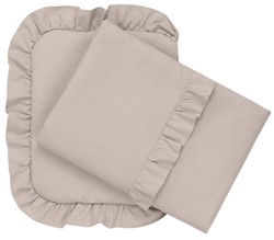 Prikaži podrobnosti za 2-delna posteljnina za obposteljno posteljo z volančki BEIGE Slika 2-delna posteljnina za obposteljno posteljo z volančki BEIGE