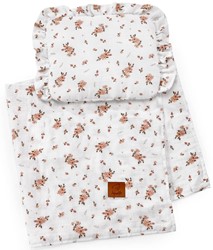 Prikaži podrobnosti za Komplet odeja in vzglavnik iz muslina LITTLE FLOWERS Slika Komplet odeja in vzglavnik iz muslina LITTLE FLOWERS