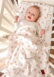 Prikaži podrobnosti za Komplet odeja in vzglavnik iz muslina TEDDY BEAR Slika Komplet odeja in vzglavnik iz muslina TEDDY BEAR