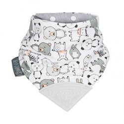 Prikaži podrobnosti za Neckerchew Premium dvostranski slinček z grizalom - Panda s prijatelji Slika Neckerchew Premium dvostranski slinček z grizalom - Panda s prijatelji