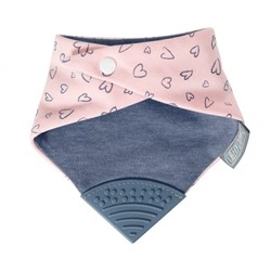 Prikaži podrobnosti za Neckerchew Premium dvostranski slinček z grizalom - Made with love Slika Neckerchew Premium dvostranski slinček z grizalom - Made with love