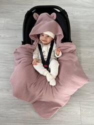 Prikaži podrobnosti za Odeja Muslin za lupinico DIRTY PINK - NOVO! Slika Odeja Muslin za lupinico DIRTY PINK - NOVO!