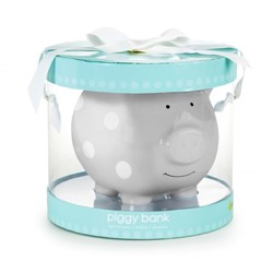 Prikaži podrobnosti za Keramični hranilnik Pujsek - Siva Slika Keramični hranilnik Pujsek - Siva