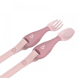 Prikaži podrobnosti za Bibado Pritrdljivi jedilni pribor za dojenčke Handi - Blush Slika Bibado Pritrdljivi jedilni pribor za dojenčke Handi - Blush