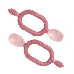 Prikaži podrobnosti za Prva silikonska žlička za dojenčke Dippit™ 2 pack - Blush Slika Prva silikonska žlička za dojenčke Dippit™ 2 pack - Blush