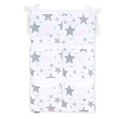 Prikaži podrobnosti za Žepki - organizator za posteljico PINK STARS Slika Žepki - organizator za posteljico PINK STARS