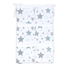 Prikaži podrobnosti za Žepki - organizator za posteljico BLUE STARS Slika Žepki - organizator za posteljico BLUE STARS