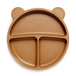 Prikaži podrobnosti za Silikonski okrogli krožnik s prekati Retter Brun Slika Silikonski okrogli krožnik s prekati Retter Brun