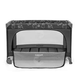 Prikaži podrobnosti za Potovalna posteljica Grotta temno siva Slika Potovalna posteljica Grotta temno siva