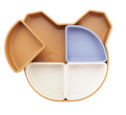 Prikaži podrobnosti za Kidnort silikonski krožnik z odstranljivimi skodelicami 4v1 Brun Slika Kidnort silikonski krožnik z odstranljivimi skodelicami 4v1 Brun