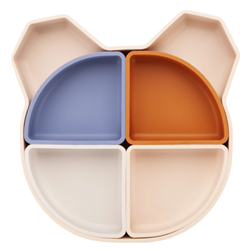 Prikaži podrobnosti za Kidnort silikonski krožnik z odstranljivimi skodelicami 4v1 Mjolk Slika Kidnort silikonski krožnik z odstranljivimi skodelicami 4v1 Mjolk