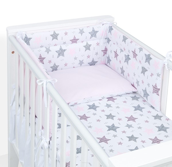 Slika Obroba za posteljo 120x60 STARMIX PINK/ROSE COORDINATE