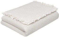 Slika 2- delna posteljnina Infantilo muslin DOTS WHITE