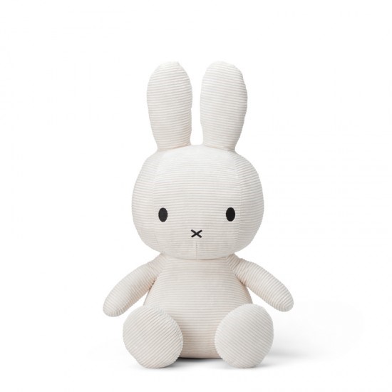 Slika Miffy zajček mehka igrača ECO Corduroy Offwhite - 50 cm