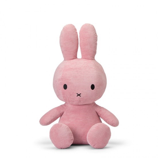 Slika Miffy zajček mehka igrača ECO Corduroy Pink - 70 cm