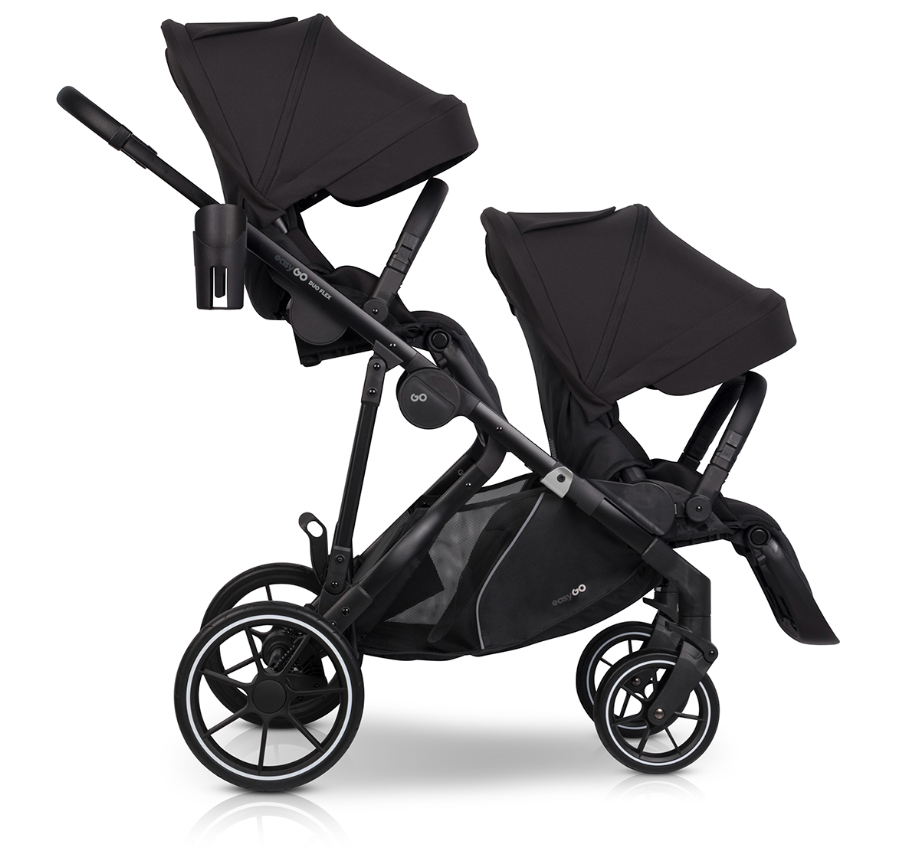 Slika Easy Go Duo Flex EBONY BLACK - modularni voziček