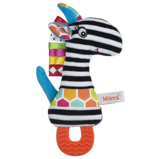 Slika Mom's Care Mehka ninica z grizalom Zebra
