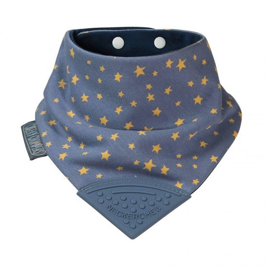 Slika Neckerchew Premium dvostranski slinček z grizalom - Midnight Stars