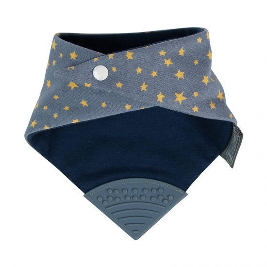 Slika Neckerchew Premium dvostranski slinček z grizalom - Midnight Stars