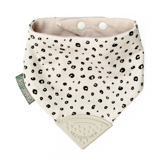 Slika Neckerchew Premium dvostranski slinček z grizalom - Leopard Spots