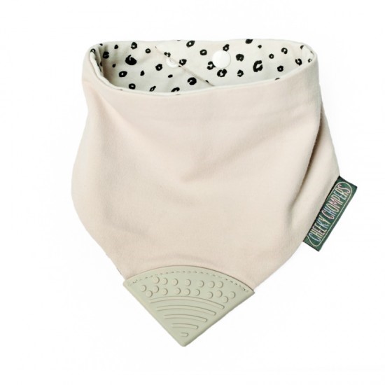 Slika Neckerchew Premium dvostranski slinček z grizalom - Leopard Spots