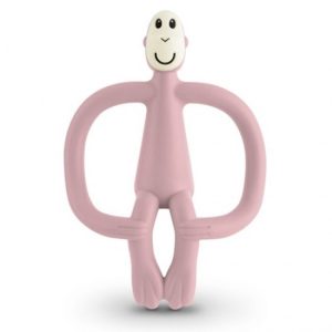 Grizalo z masažno zobno ščetko Classic - Pastelno roza