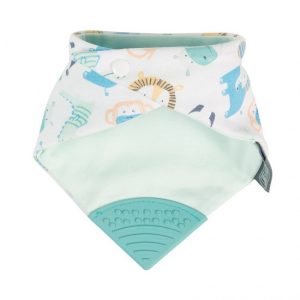 Neckerchew Premium dvostranski slinček z grizalom - Cheeky ZOO