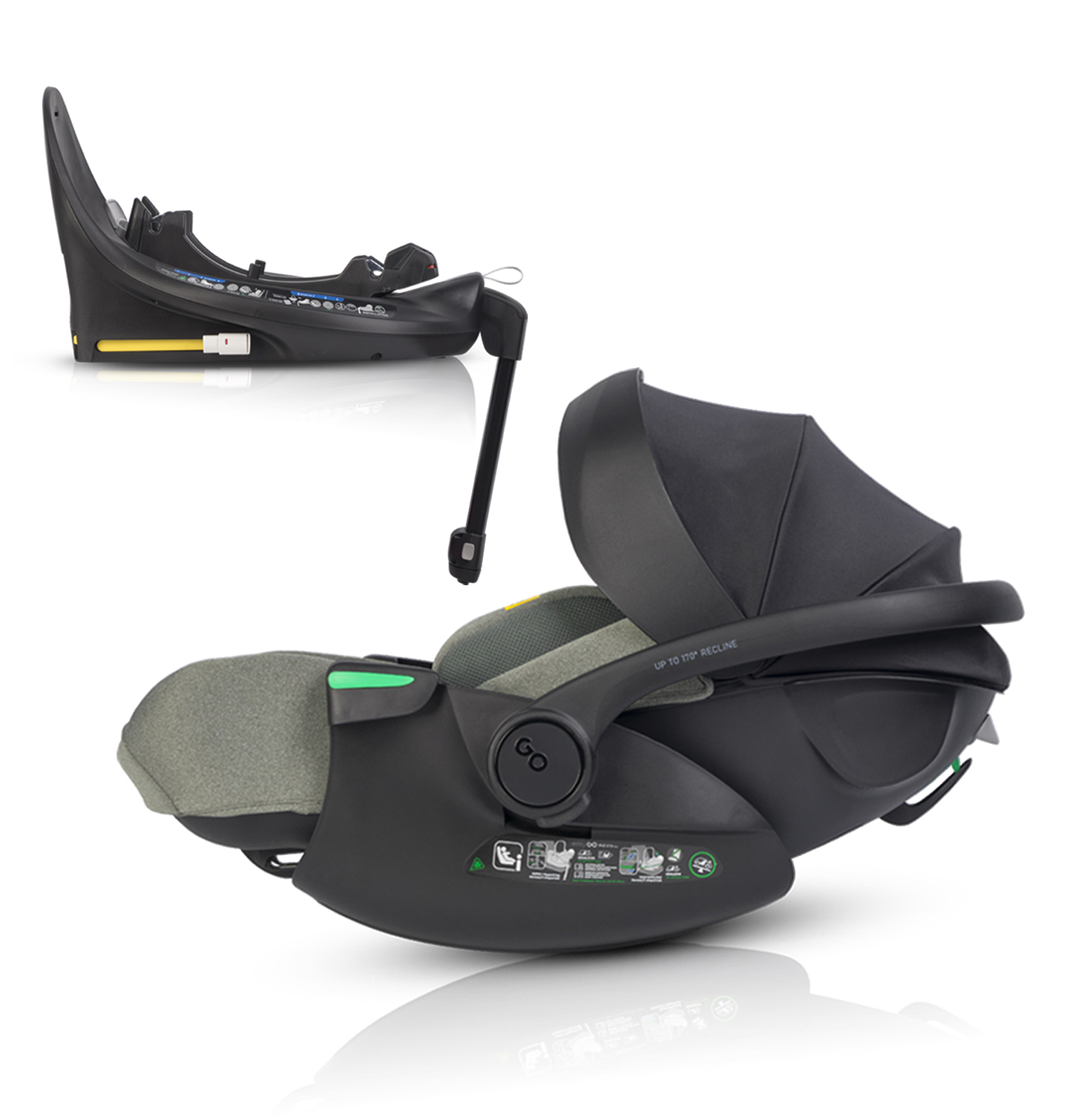 Lupinica + isofix baza EasyGo Buz Xtd Pro GREENER